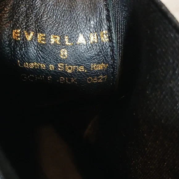 Everlane The Italian Leather Chelsea Boot In Black Women's Gum Outsole Sz 8 - Picture 8 of 8